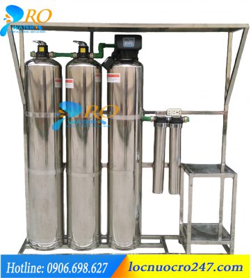 Hệ Thống lọc tổng sinh hoạt3 cột 2 cốc inox